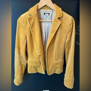 J crew size 4 yellow velvet blazer